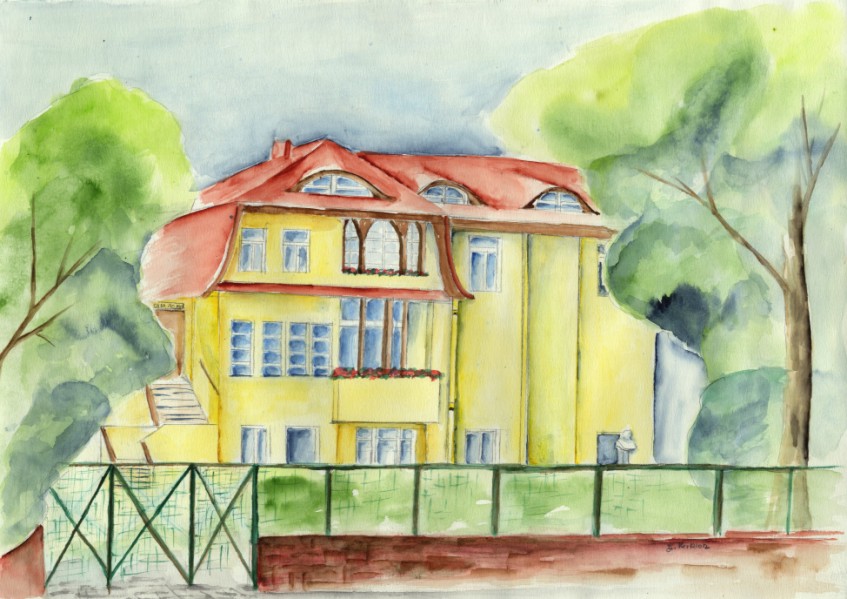 Aquarell von Haus Pius XII